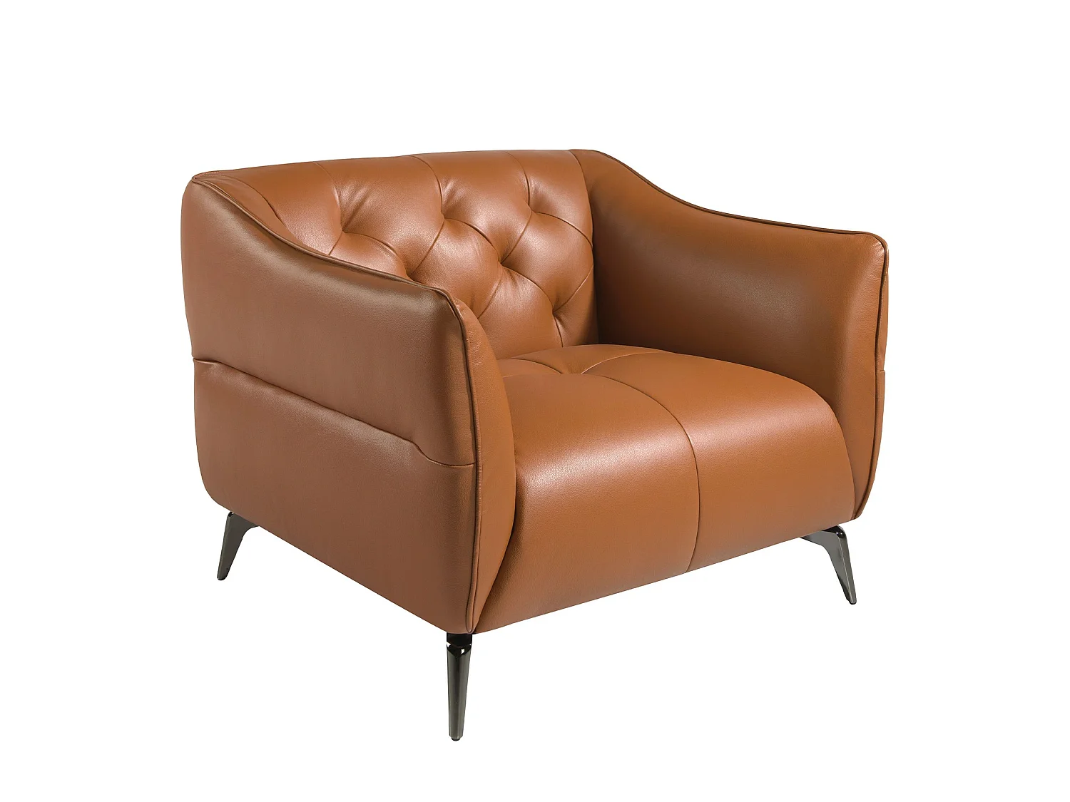 Fauteuil Chester cuir marron earth clay 5098 ANGEL CERDA