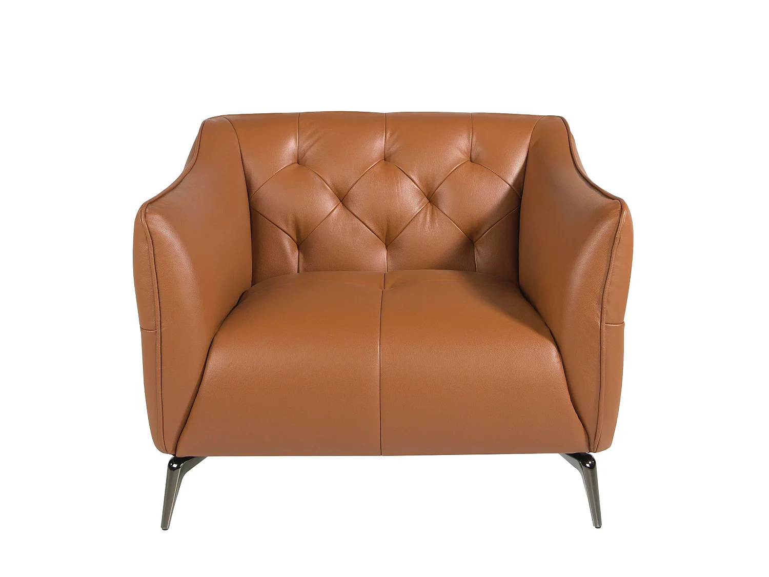 Fauteuil Chester cuir marron earth clay 5098 ANGEL CERDA