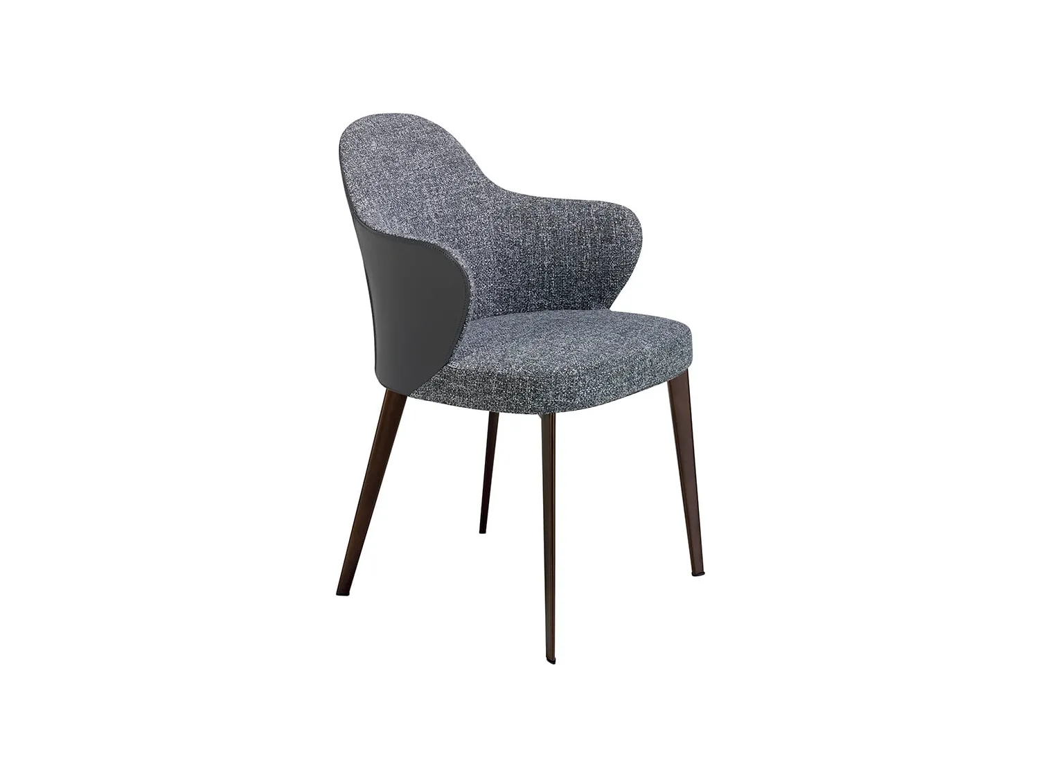 Eetkamerstoel bekleed met ecoleder en stof 4102 ANGEL CERDA