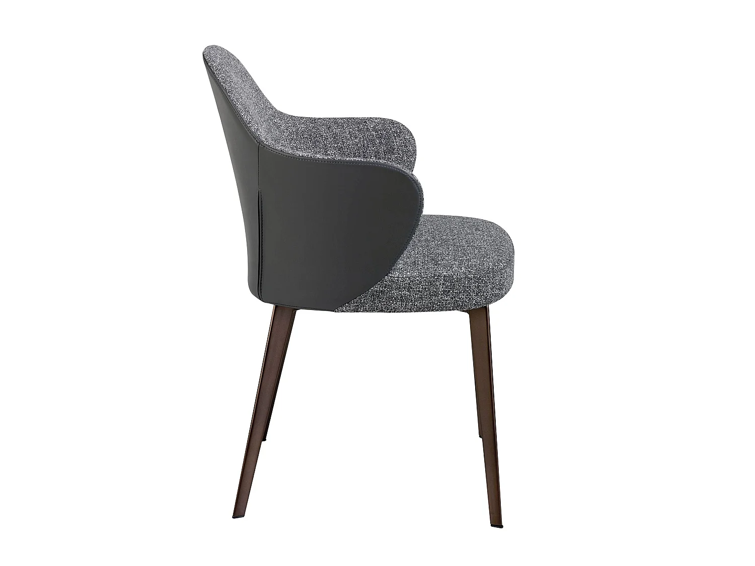 Stoel van donkergrijze stof en eco-leder 4102 ANGEL CERDA