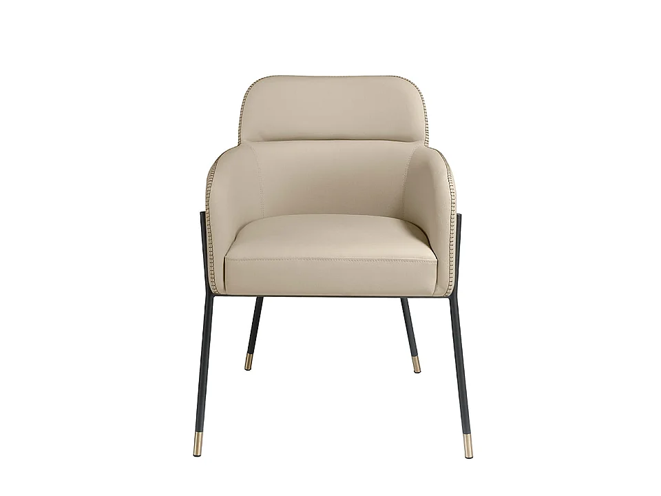 Chaise de salle à manger en simili cuir écologique avec pieds en acier 4106 ANGEL CERDA