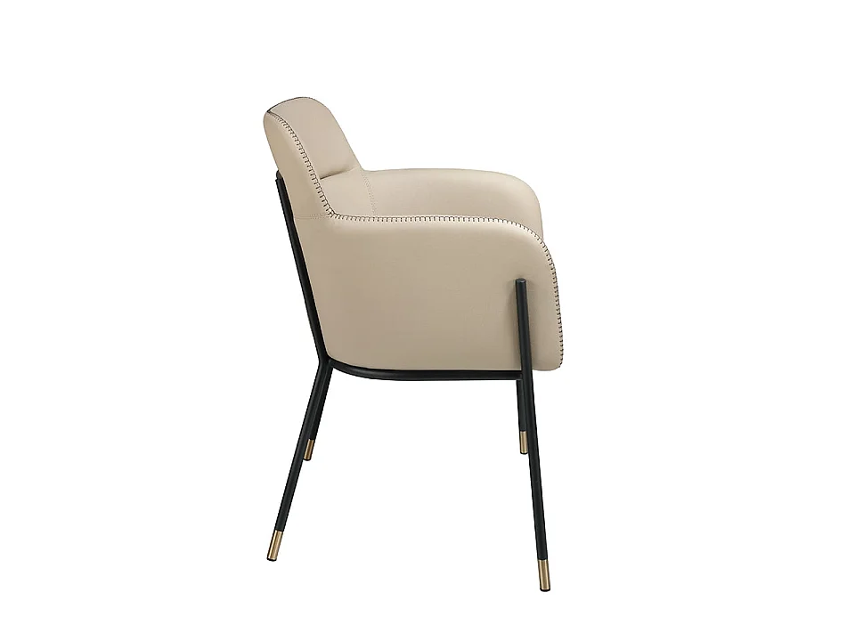 Chaise de salle à manger en simili cuir écologique avec pieds en acier 4106 ANGEL CERDA