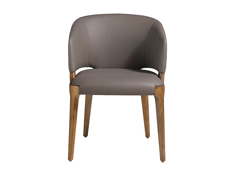 Beliani Esszimmerstühle 2er-Set - Graues Kunstleder Mit Metallgestell