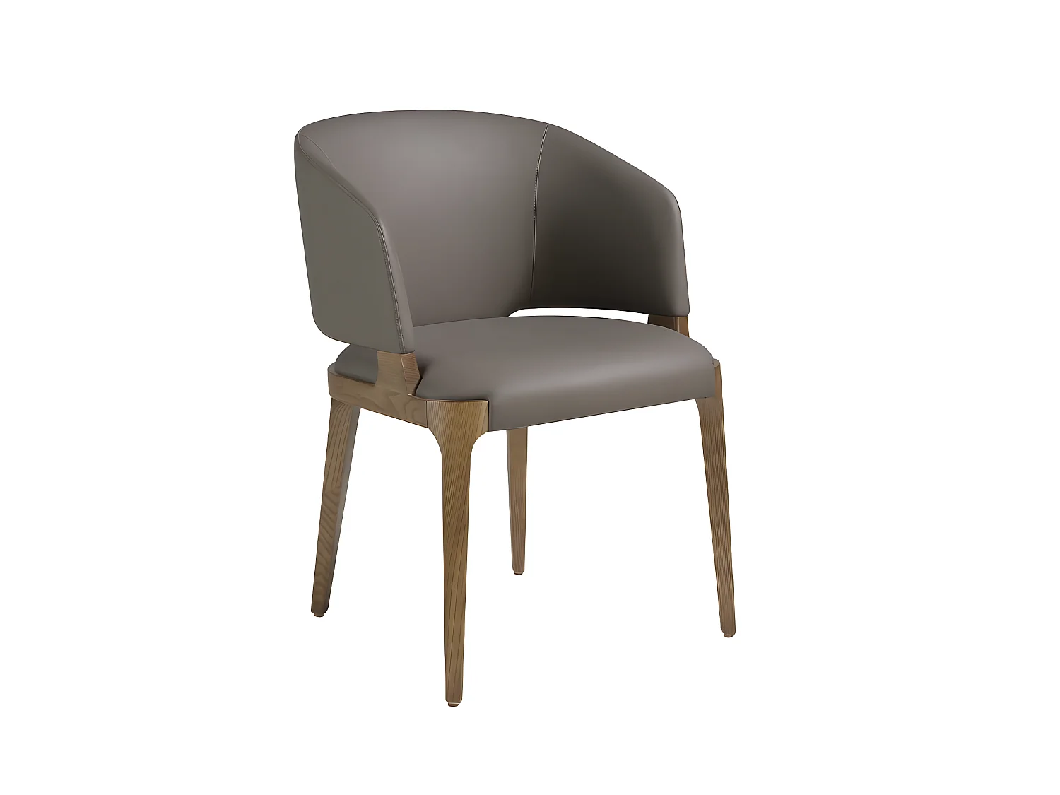 Chaise en simili cuir et bois de noyer 4108 ANGEL CERDA