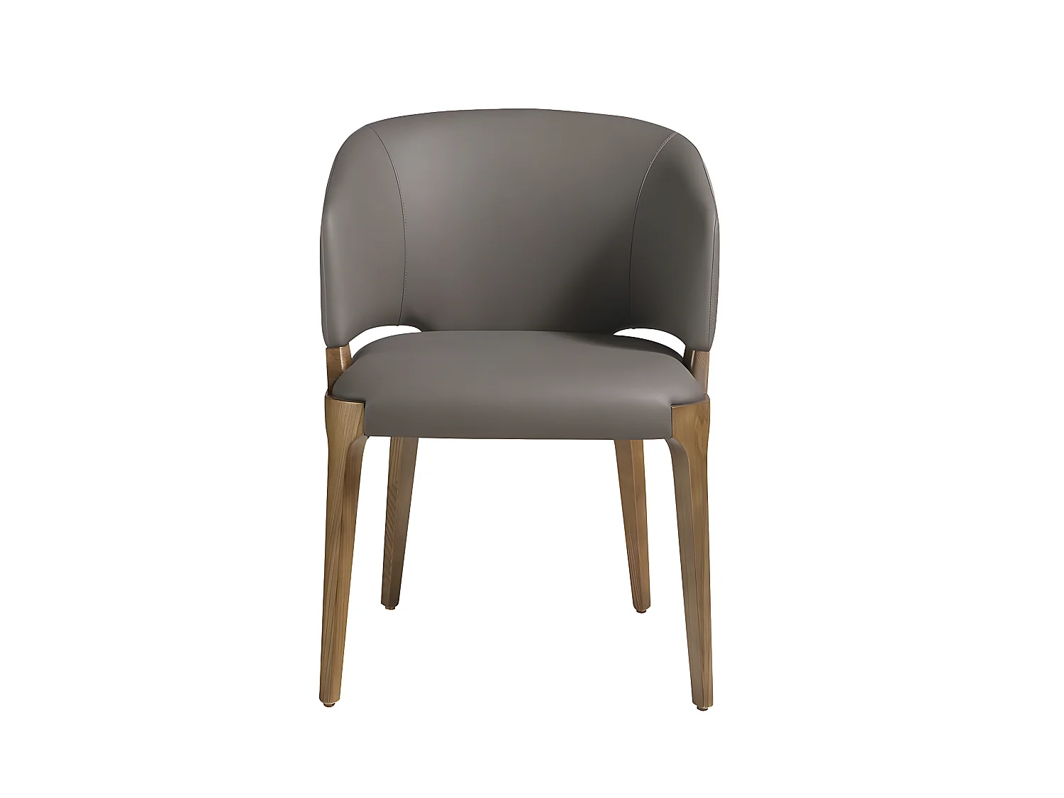 Chaise en simili cuir et bois de noyer 4108 ANGEL CERDA