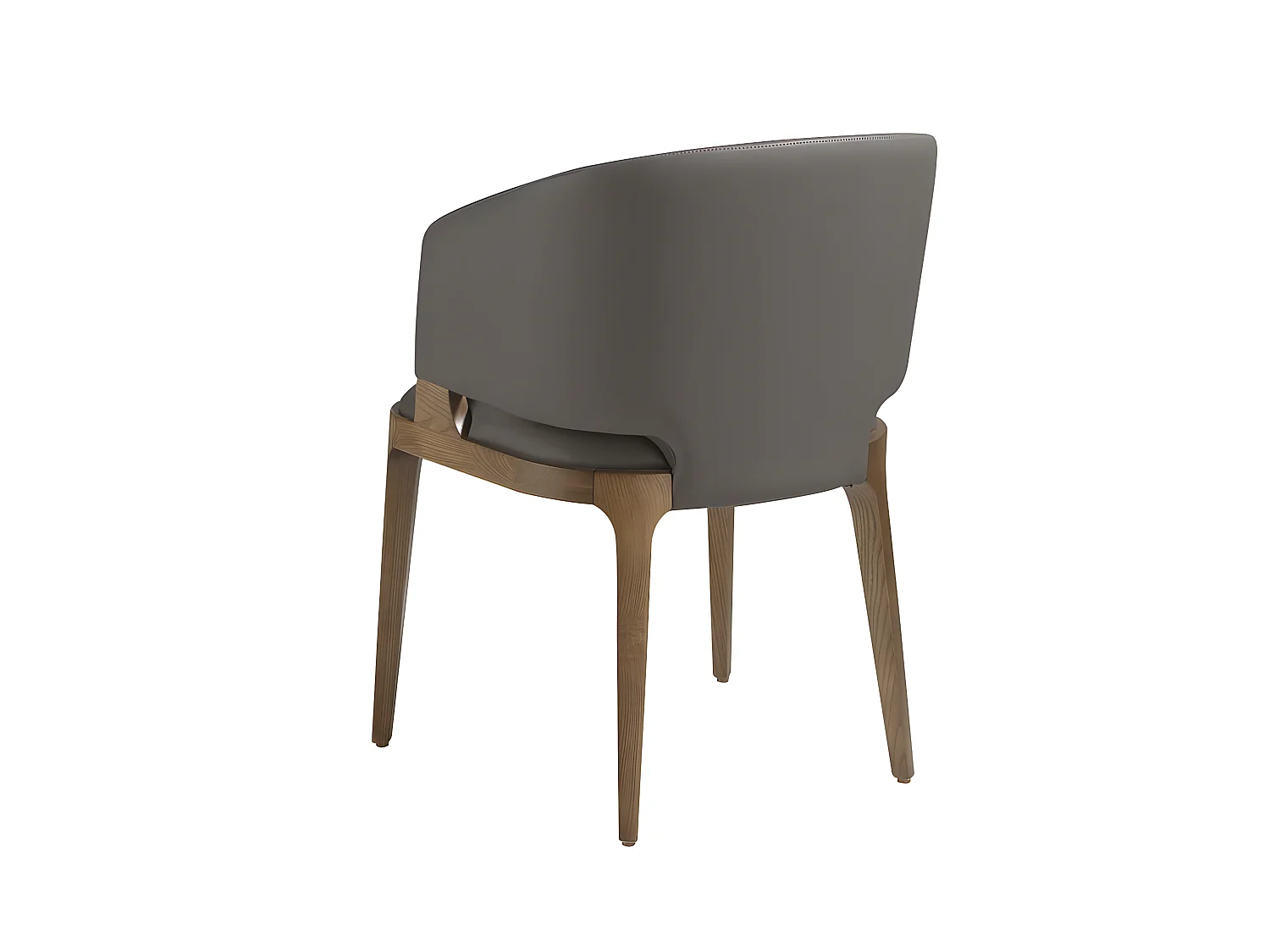 Chaise en simili cuir et bois de noyer 4108 ANGEL CERDA