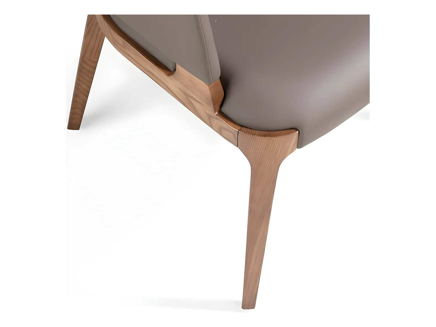 Chaise en simili cuir et bois de noyer 4108 ANGEL CERDA