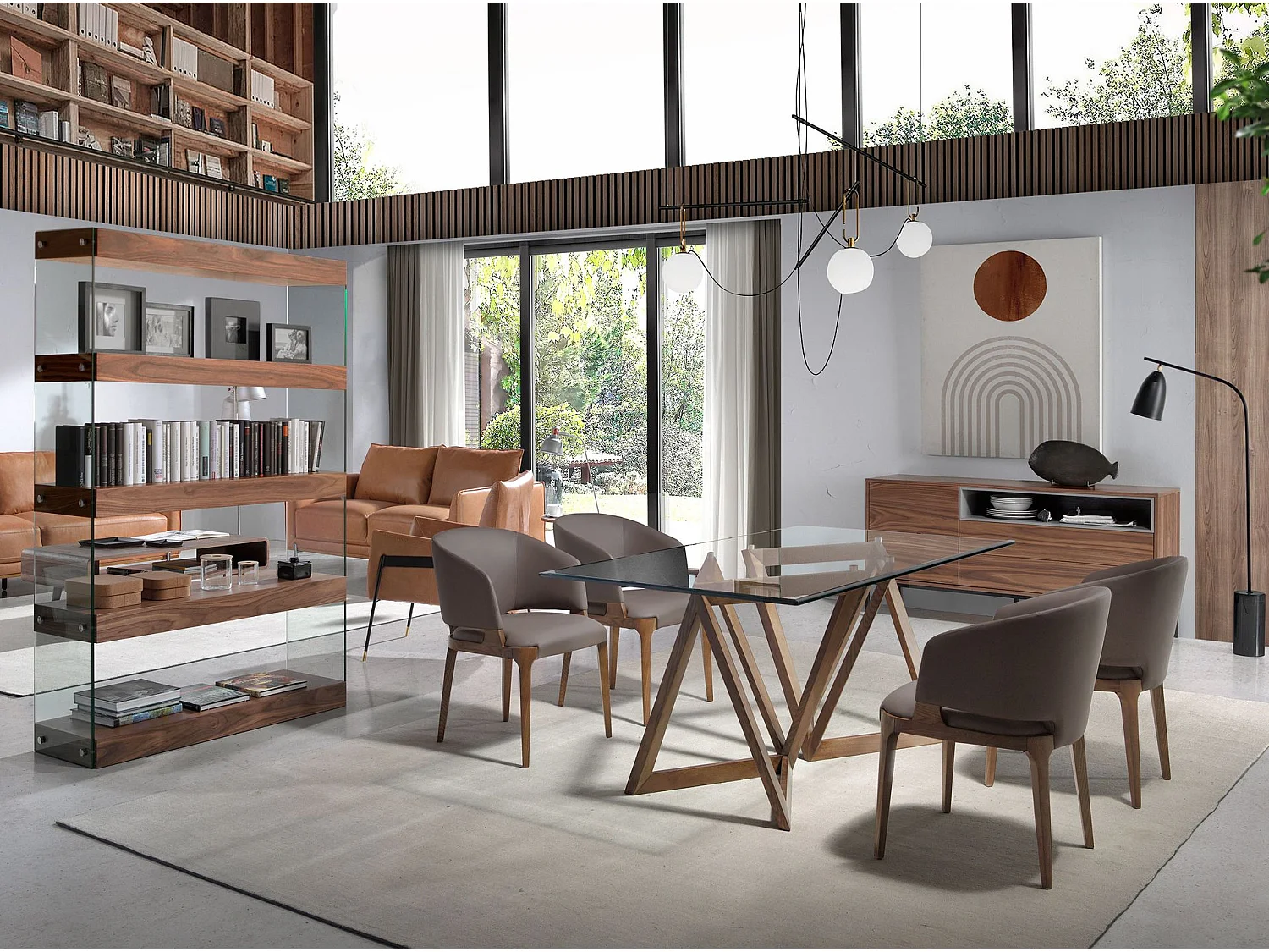 Chaise en similicuir taupe foncé 4108 ANGEL CERDA