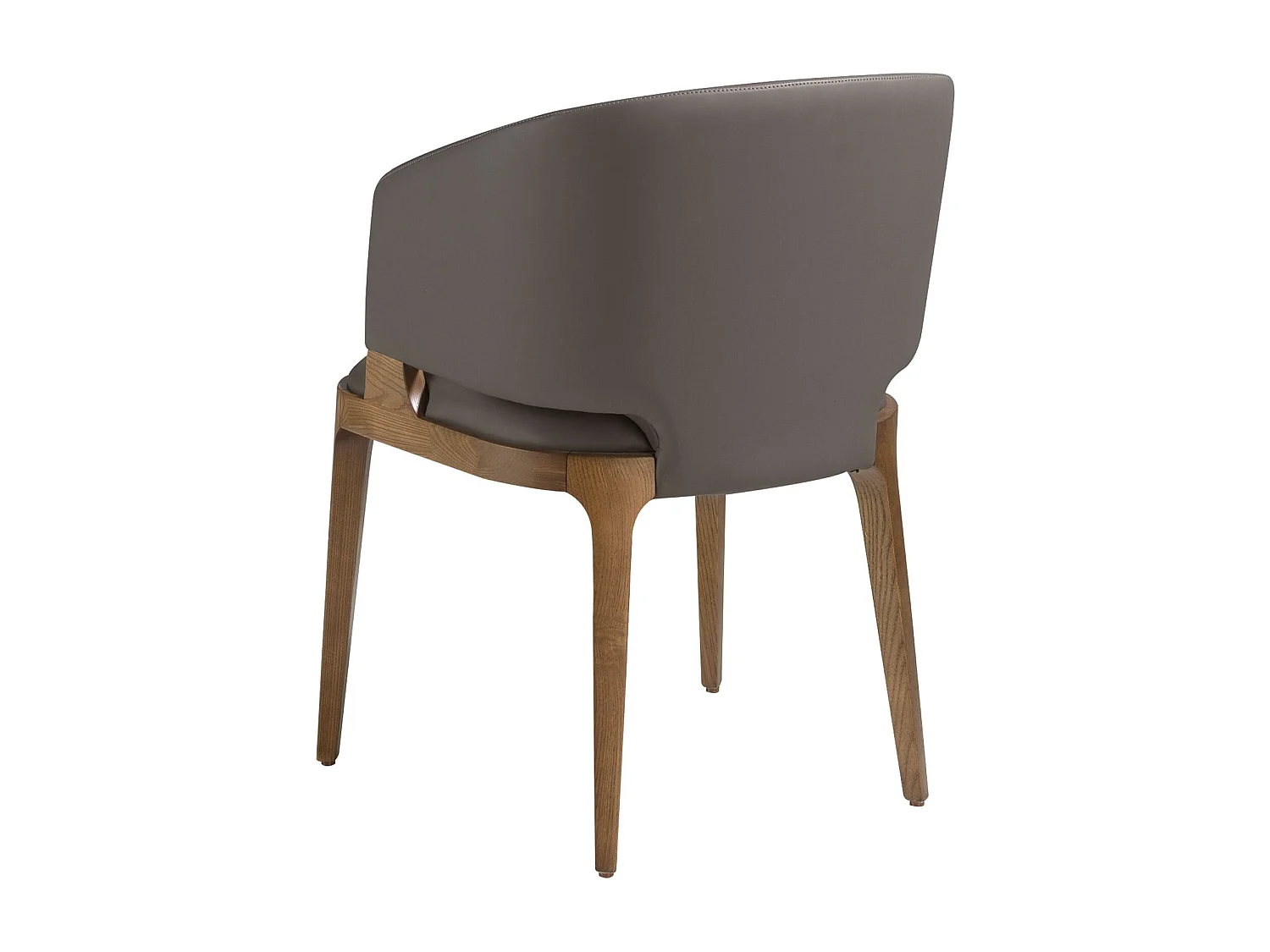 Chaise en similicuir taupe foncé 4108 ANGEL CERDA