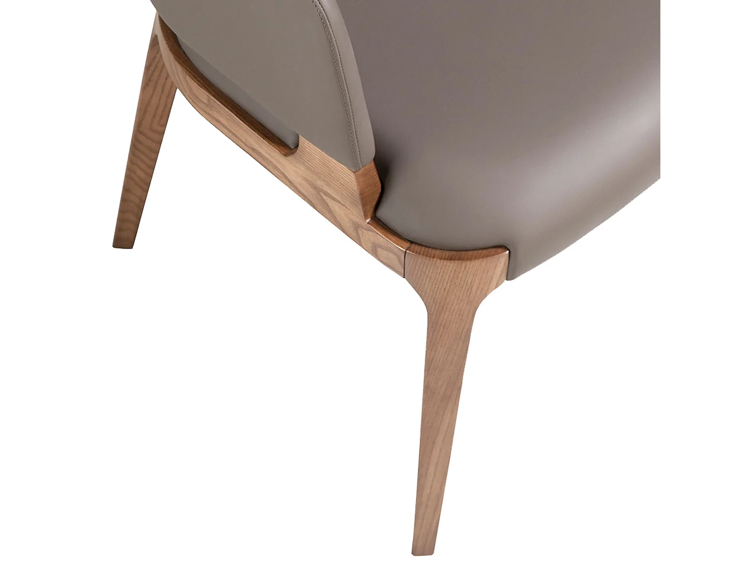 Nerzfarbener Öko-Leder-Stuhl 4108 ANGEL CERDA