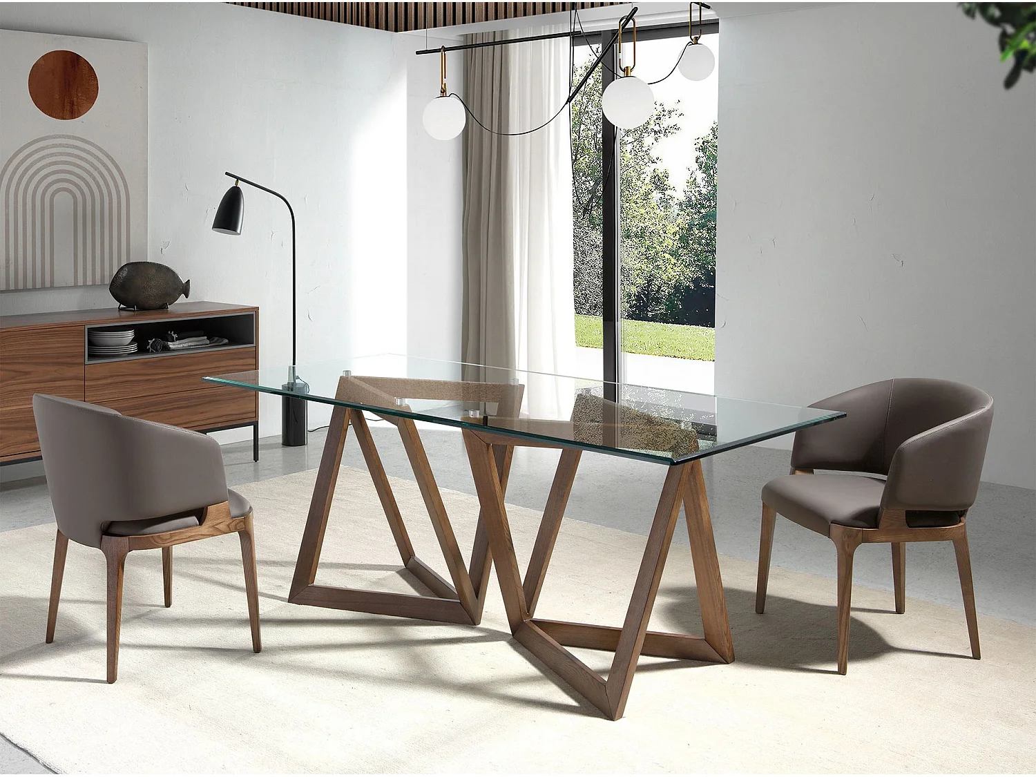 Nerzfarbener Öko-Leder-Stuhl 4108 ANGEL CERDA