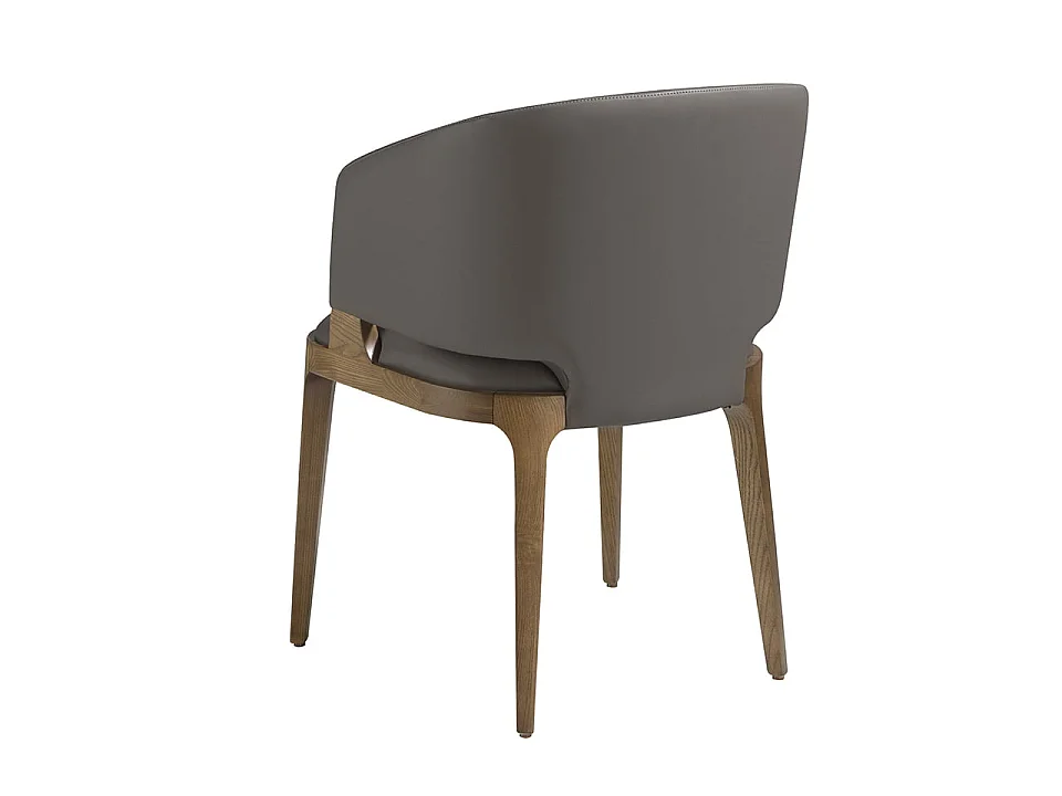 Chaise en similicuir taupe foncé 4108 ANGEL CERDA