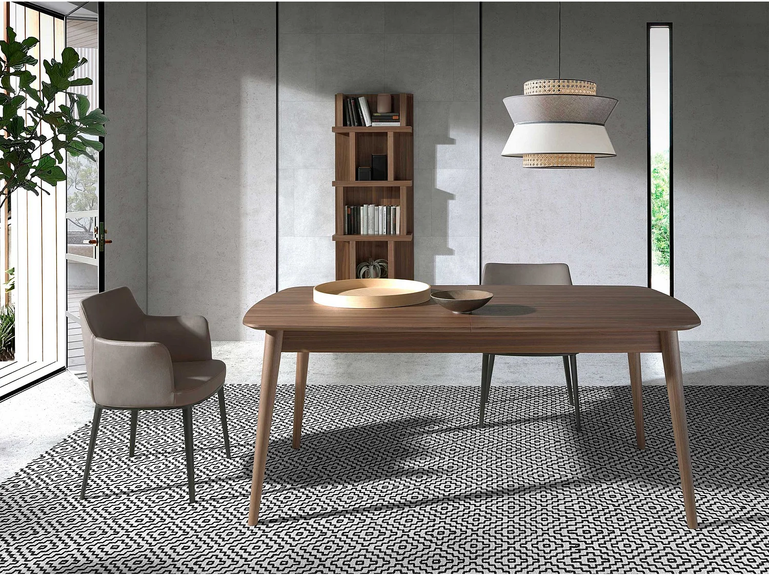 Sedia da pranzo in tessuto con braccioli   4112 ANGEL CERDA