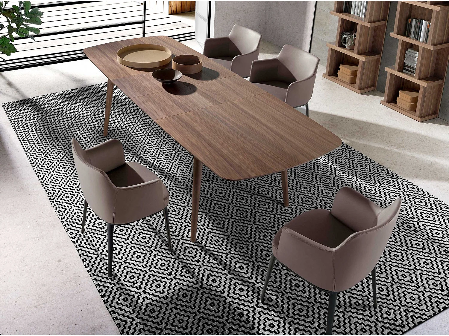 Sedia da pranzo in tessuto con braccioli   4112 ANGEL CERDA