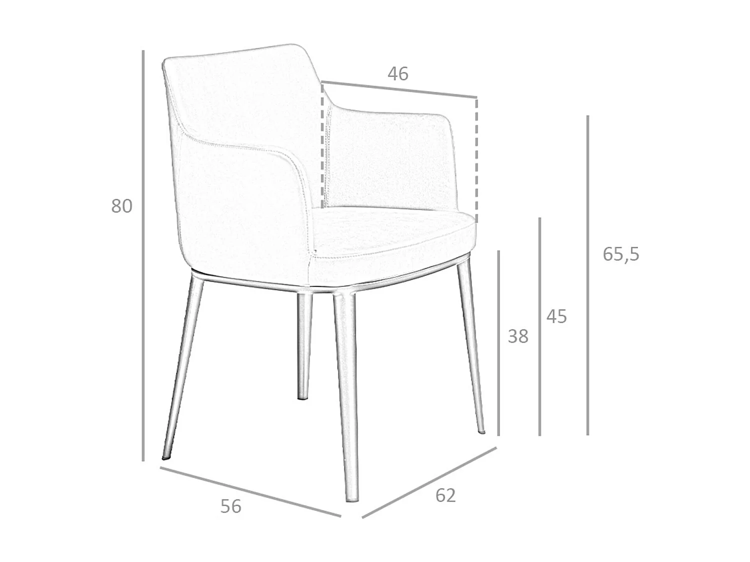 Sedia da pranzo in tessuto con braccioli   4112 ANGEL CERDA