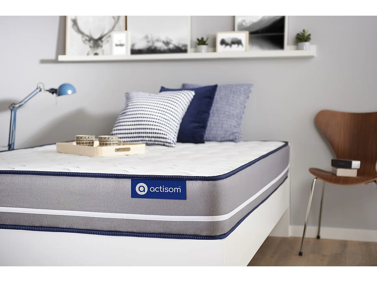 ACTISOM - Colchón 80 x 200 - Soporte Firme y Confort Firme - Doble Cara con Memory Foam - Termorregulación Actifresh - 3 Zonas de Confort - Ultra Transpirable