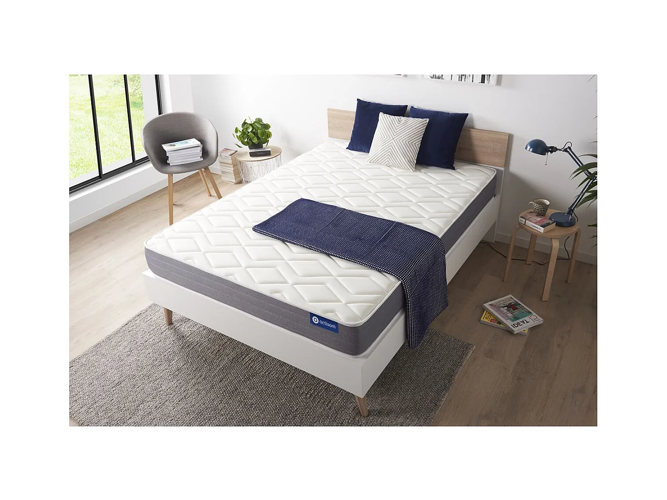 Actilatex dream matras 120x190cm , Matrasdikte : 22 cm , Latex en traagschuim , Vrij stevig, 5 comfortzones