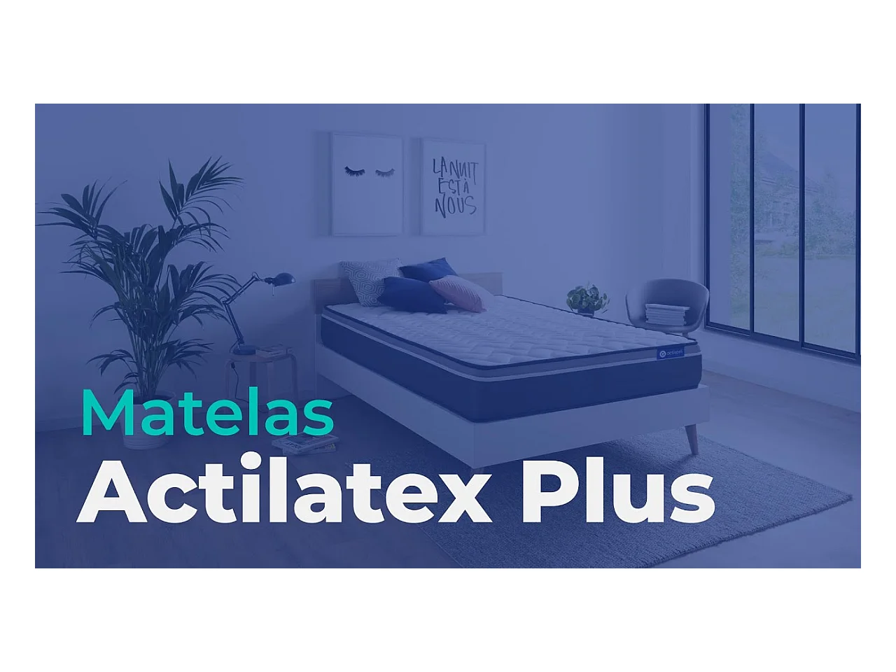 Colchón Actilatex plus 80x200cm, Grosor: 26cm, Látex y espuma viscoelástica, Muy firme, 7 zonas de confort