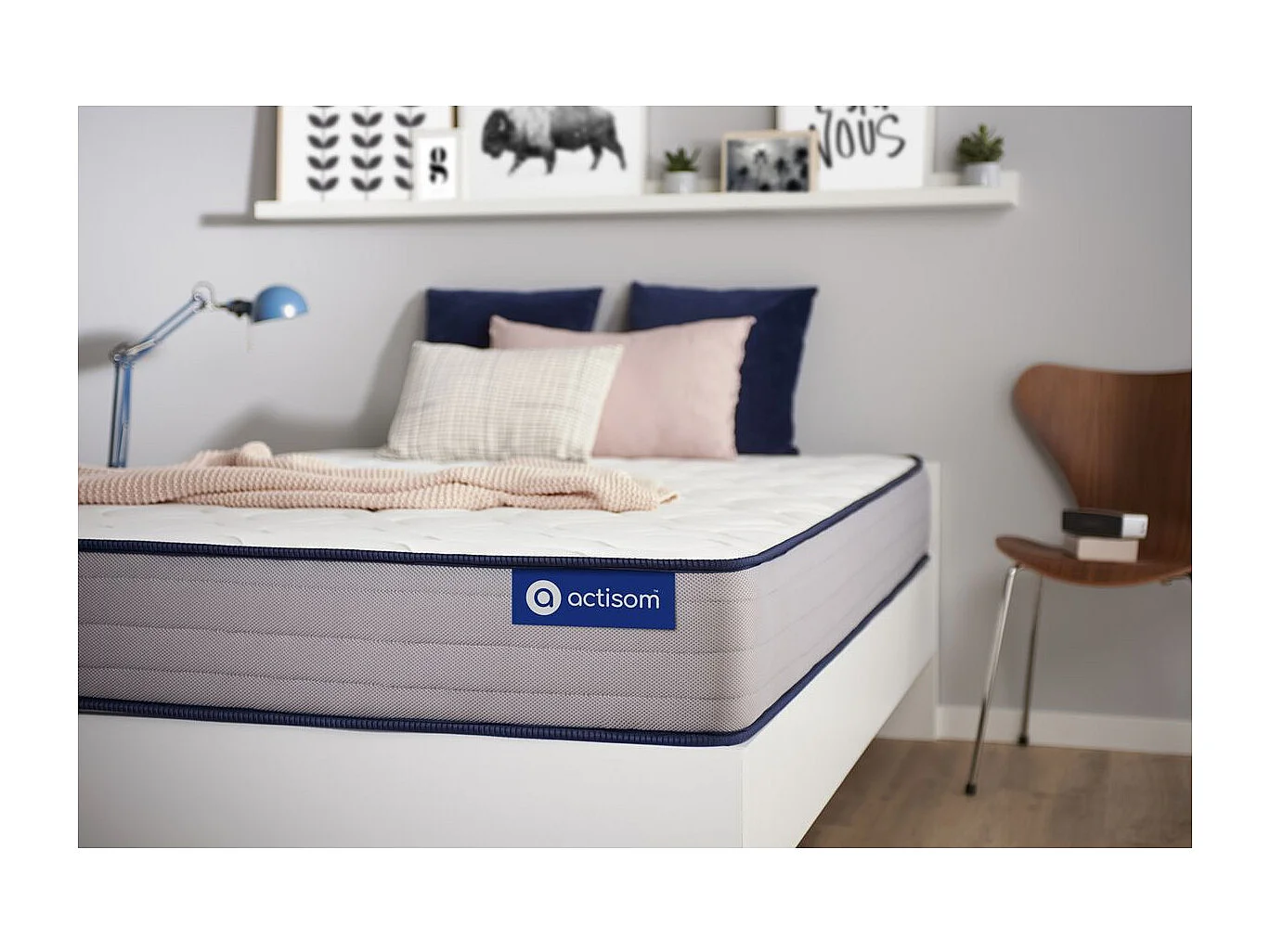 Actimemo form matras 80x200cm , Matrasdikte : 22 cm , Traagschuim , Stevig, 5 comfortzones