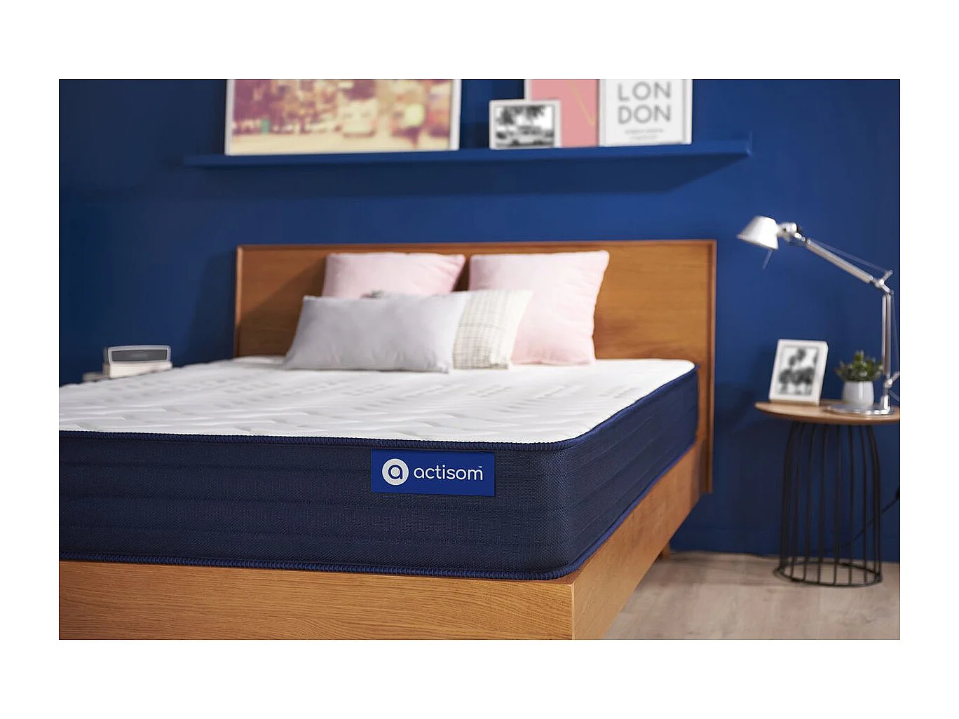 ACTISOM Matelas 80x200 Ressorts ensachés et Mémoire de forme 5zones de confort