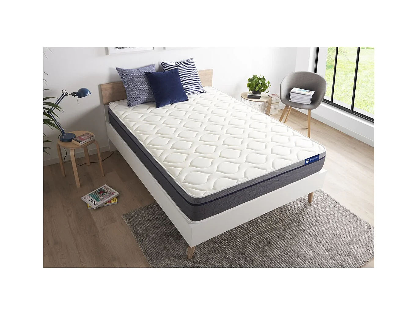 Materac Actilatex zen 120x200cm, Grubosc : 26 cm, Lateks i pianka z pamiecia ksztaltu, Zrównowazony, 7 stref komfortu