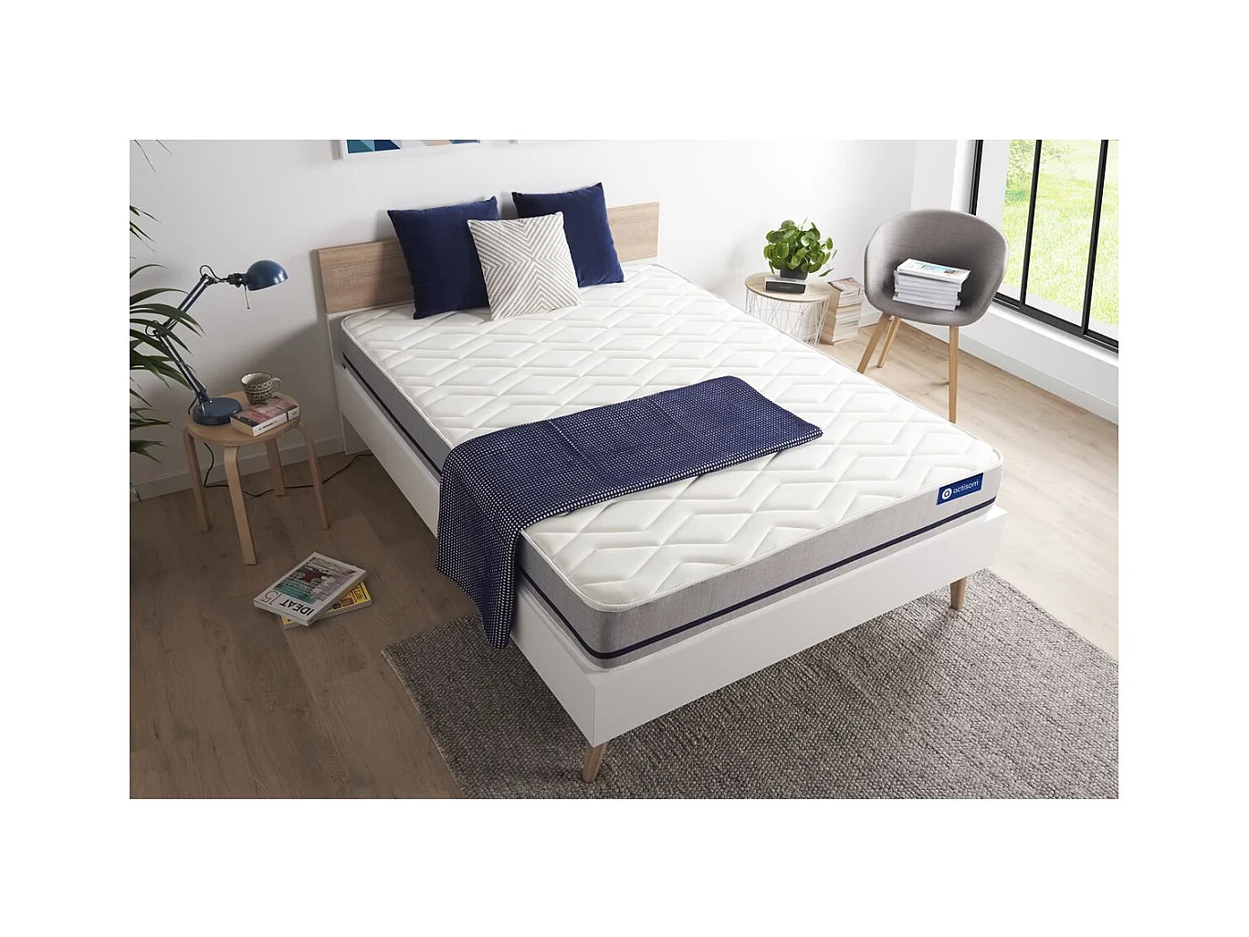 Colchão ACTISOM Actilatex Soft (120x190 cm - Espuma Viscoelástica- Altura: 20 cm)