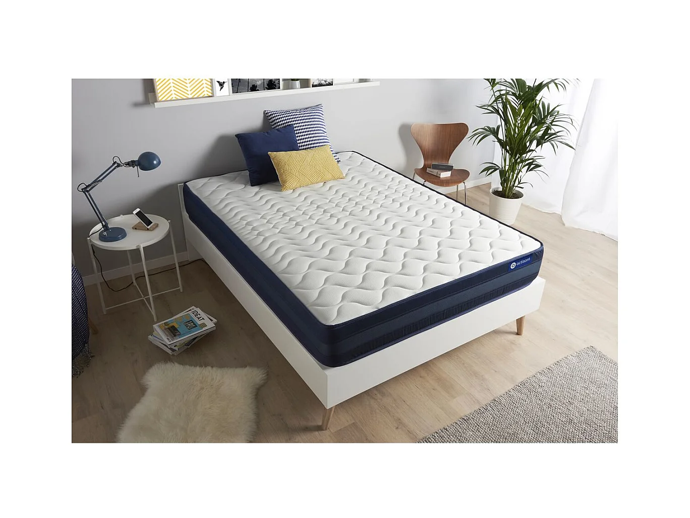 ACTISOM - Colchón 120 x 200- Colchón 1 plaza, Espuma Viscoelástica, 24 cm de Grosor - Soporte y Confort Muy Firmes - Alta Calidad para un Sueño Óptimo