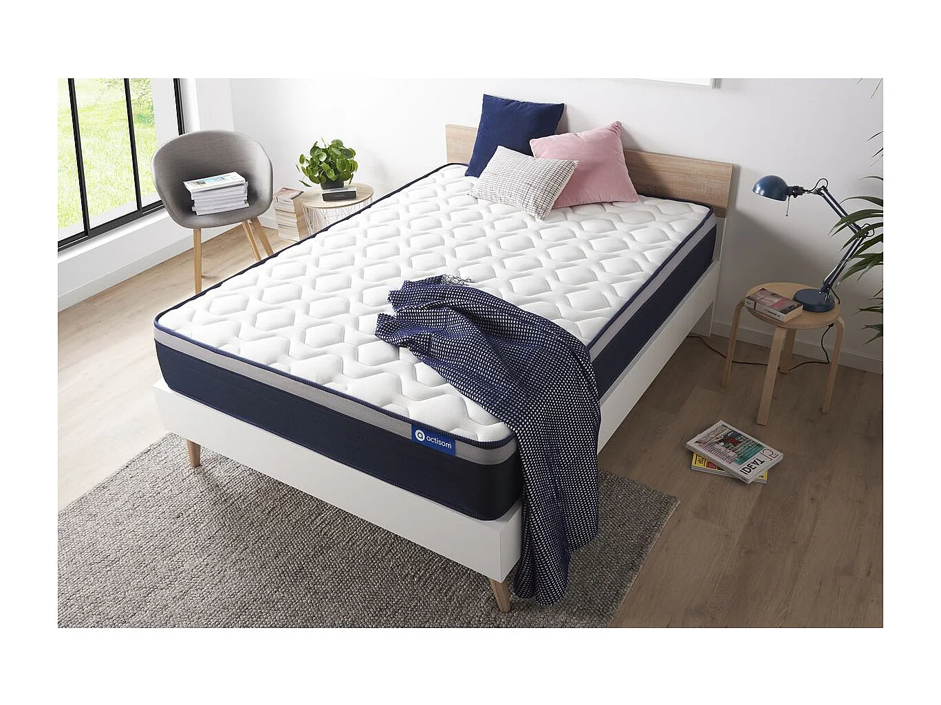 ACTISOM matelas Latex+Mémoire de forme ACTILATEX MAX 80x190 cm Maxi épaisseur 7zones de confort