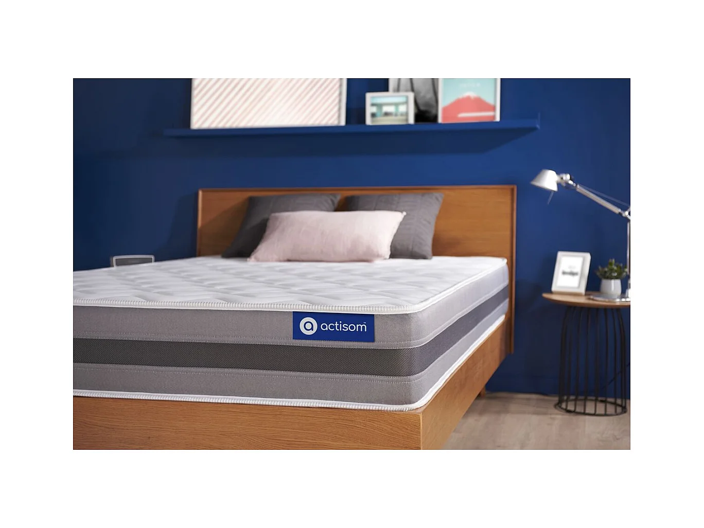 ACTISOM Matelas Ressorts ensachés et mémoire de forme 120x200 cm Maxi épaisseur 5zones de confort