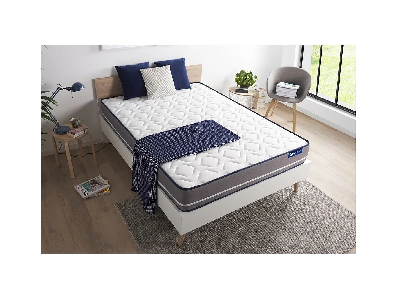 Actilatex pur matratze 80x190cm, Latex und Memory-Schaum, Härtegrad 4, Höhe :20 cm, 3 Komfortzonen