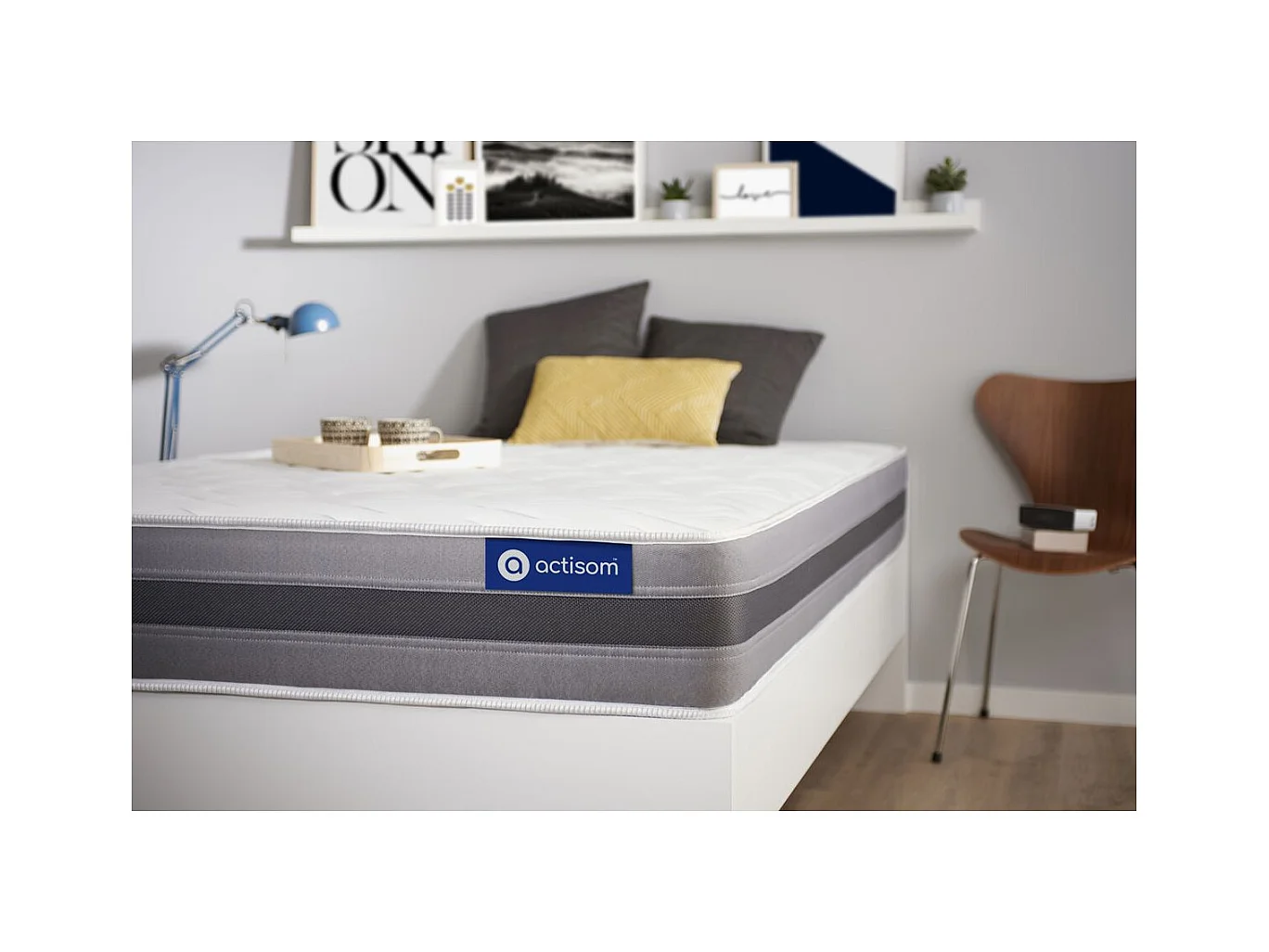 ACTISOM Matelas mémoire de forme 80x190 cm Maxi épaisseur 5zones de confort