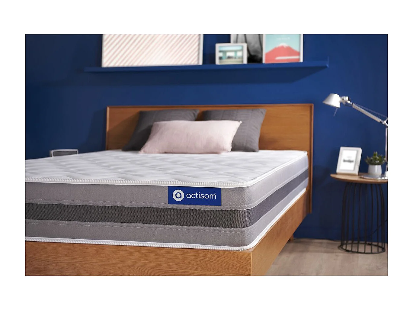 ACTISOM Matelas Ressorts ensachés et mémoire de forme 80x190 cm Maxi épaisseur 5zones de confort