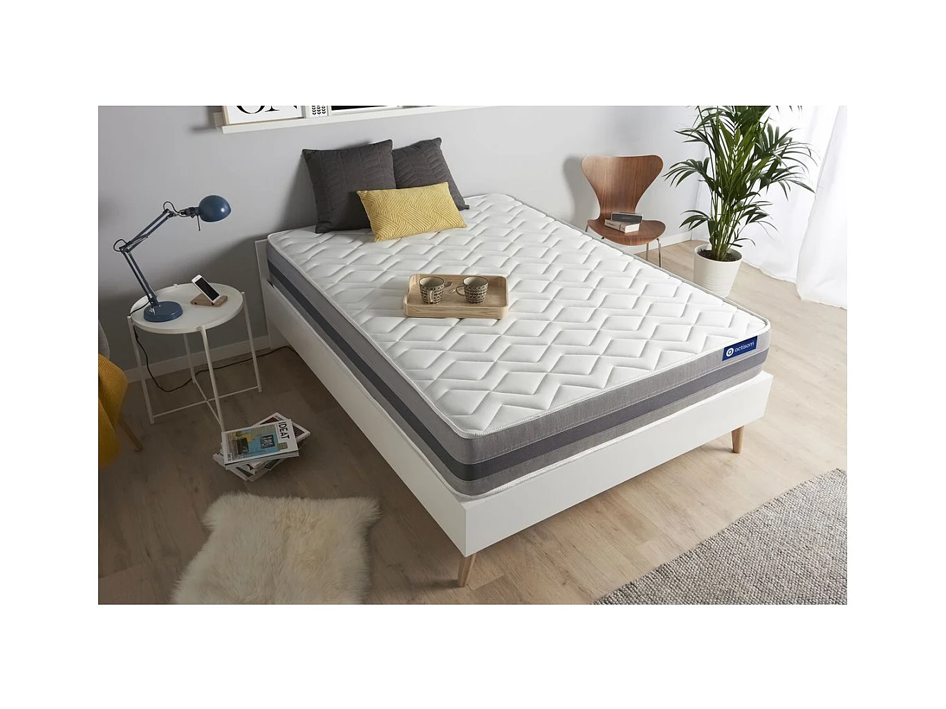 Materac Actimemo relax 120x190cm, Grubosc : 24 cm, Pianka z pamiecia ksztaltu, Umiarkowanie twardy, 5 stref komfortu