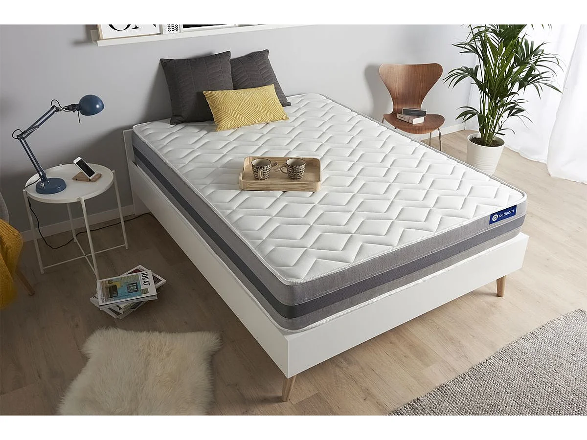 ACTISOM Matelas mémoire de forme 120x190 cm Maxi épaisseur 5zones de confort