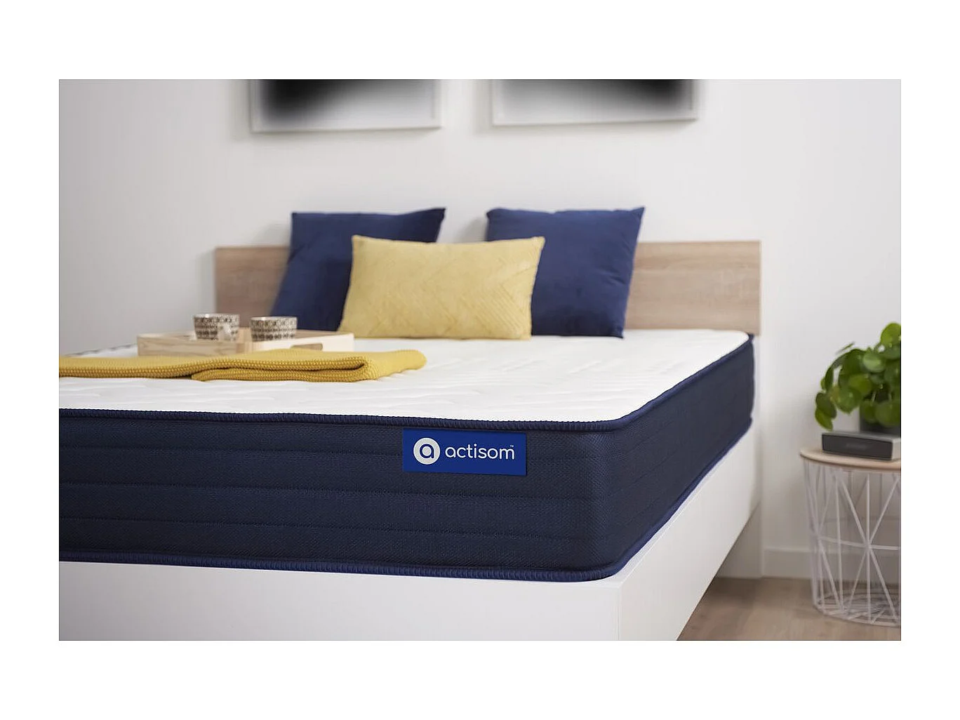 ACTISOM Matelas 120x190 Latex et Mémoire de forme 5zones de confort