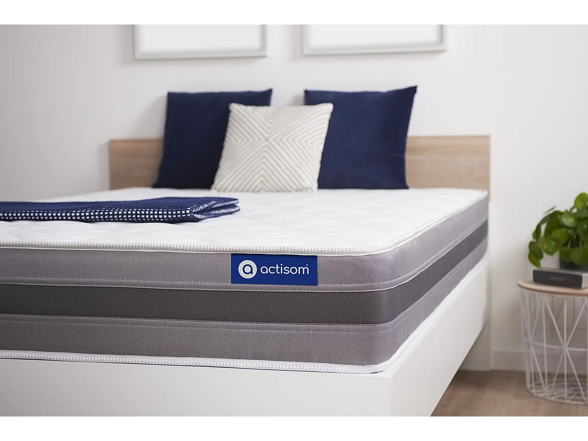 Colchón Actilatex relax 120x200cm, Grosor: 24cm, Látex y espuma viscoelástica, Moderadamente firme, 5 zonas de confort