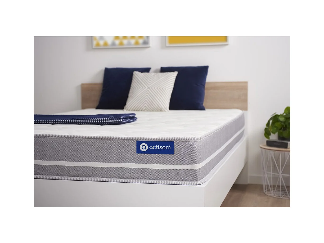 Materac Actilatex touch 120x190cm, Grubosc : 20 cm, Lateks i pianka z pamiecia ksztaltu, Zrównowazony, 3 strefy komfortu