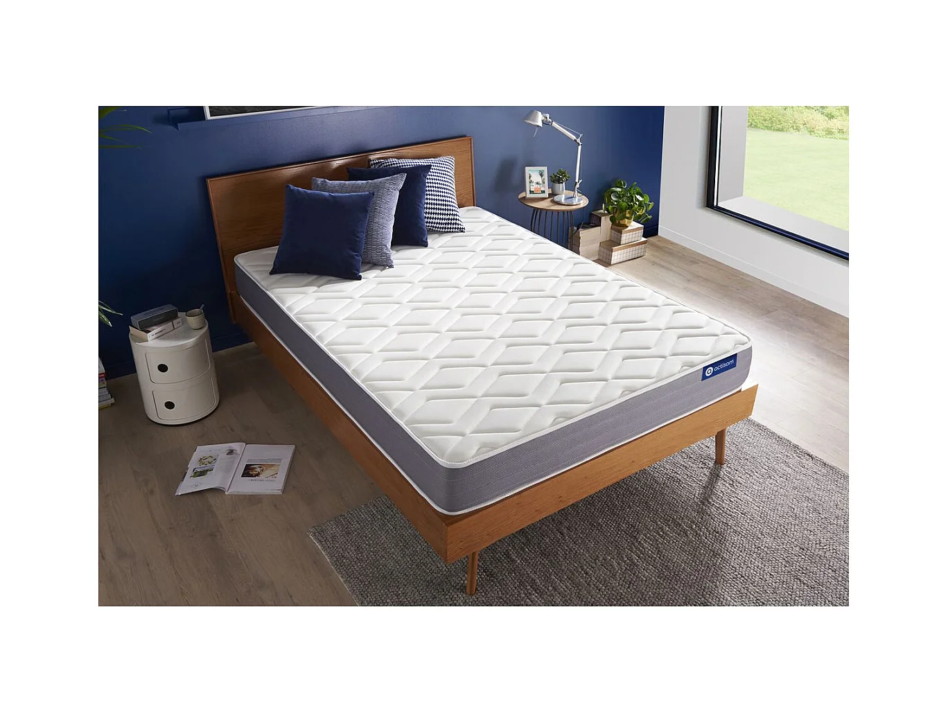 Colchón Actiflex dream 80x190cm, Grosor: 22cm, Muelles ensacados y espuma viscoelástica, Moderadamente firme, 3 zonas de confort