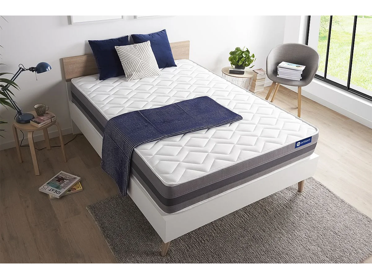 Materac Actilatex relax 120x190cm, Grubosc : 24 cm, Lateks i pianka z pamiecia ksztaltu, Umiarkowanie twardy, 5 stref komfortu