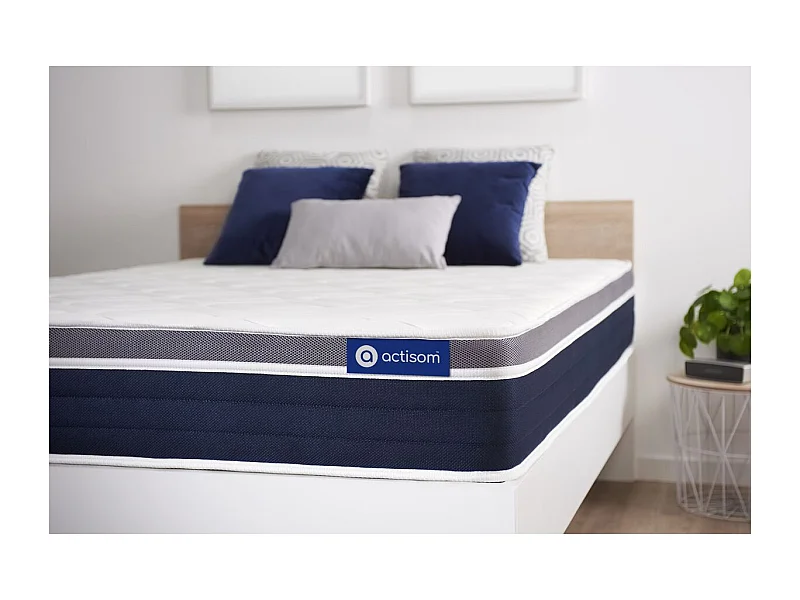 Colchón Actilatex confort 80x190cm, Grosor: 26cm, Látex y espuma viscoelástica, Moderadamente firme, 7 zonas de confort