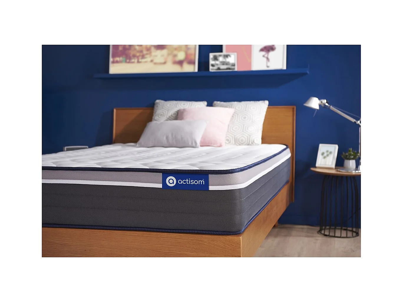 ACTISOM Matelas 80x190 Ressorts ensachés+Mémoire de forme Maxi épaisseur 7zones de confort