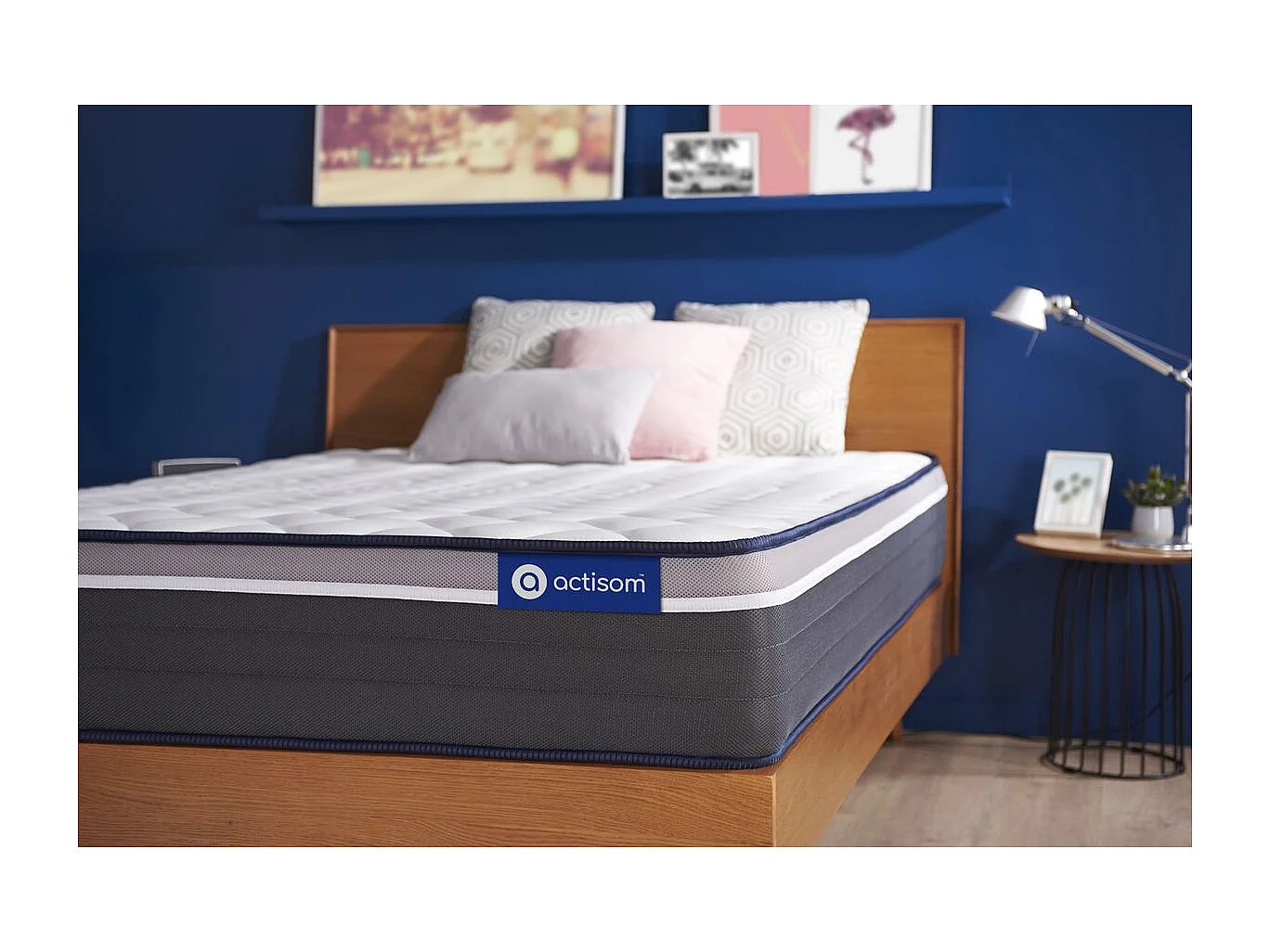 Colchón Actiflex plus 80x190cm, Grosor: 26cm, Muelles ensacados y espuma viscoelástica, Muy firme, 7 zonas de confort