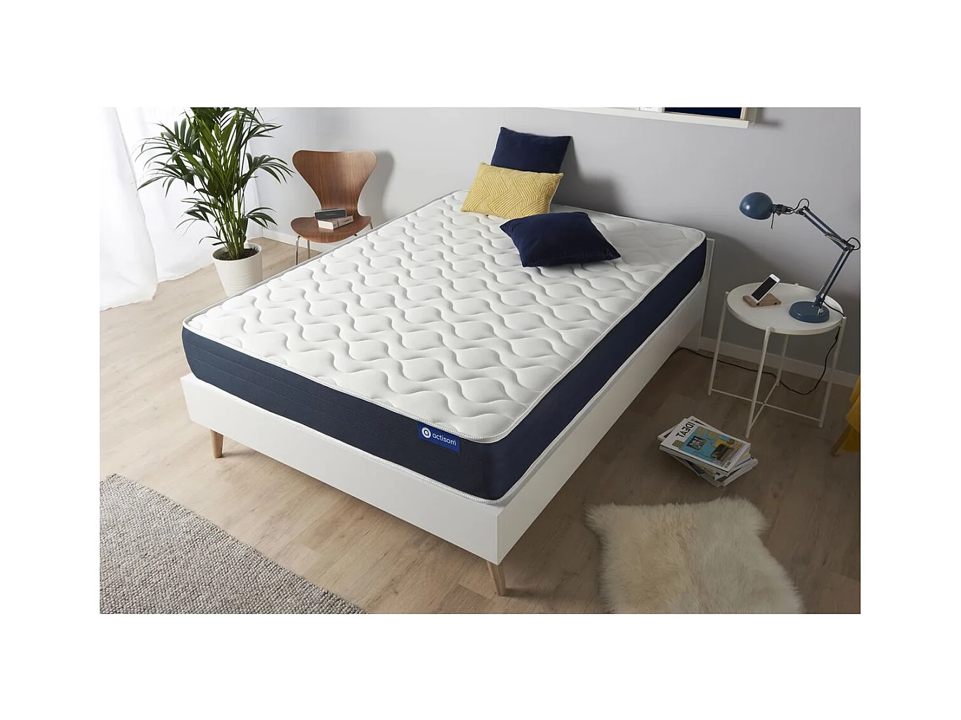 Colchón Actimemo sleep 80x190cm, Grosor: 22cm, Espuma viscoelástica, Equilibrado, 5 zonas de confort