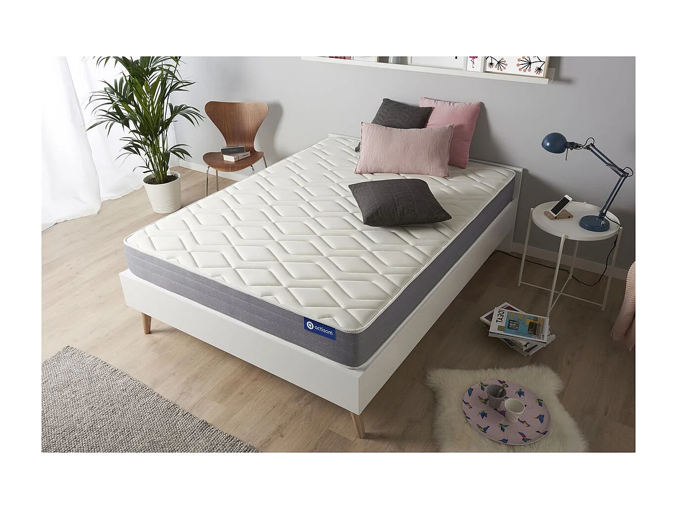 ACTISOM Matelas mémoire de forme 120x200 cm 5zones de confort