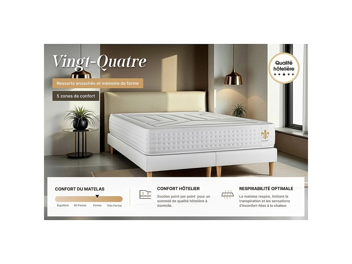 Matelas Le Vingt-Quatre 160 x 200 cm
