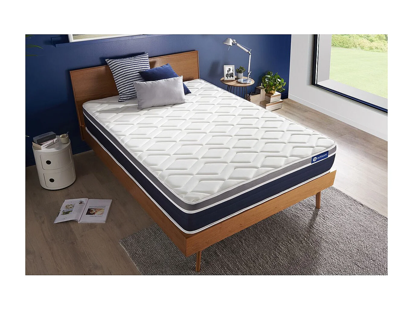 ACTIFLEX CONFORT Matelas Ressorts ensachés+mémoire de forme 80x200 cm Maxi épaisseur 7zones de confort