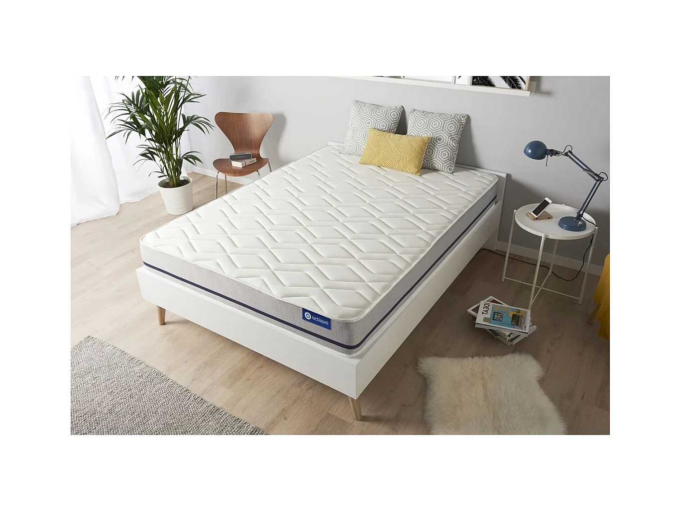 Colchón Actimemo soft 120x190cm, Grosor: 20cm, Espuma viscoelástica, Moderadamente firme, 3 zonas de confort