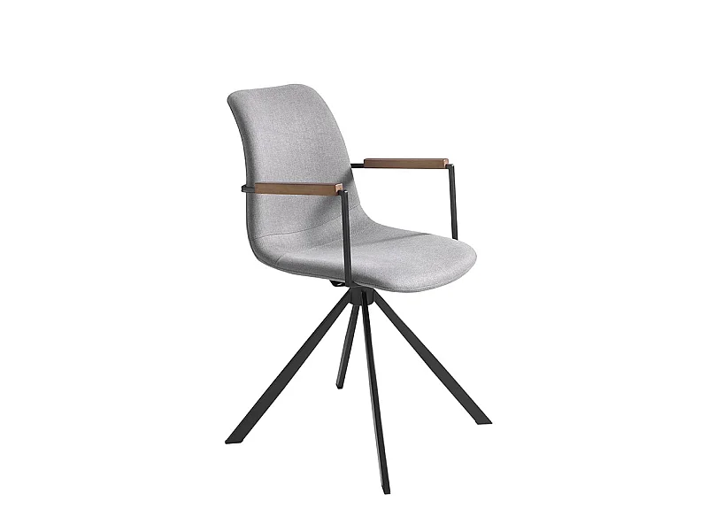 Ciemnoszare krzesło obrotowe z tkaniny