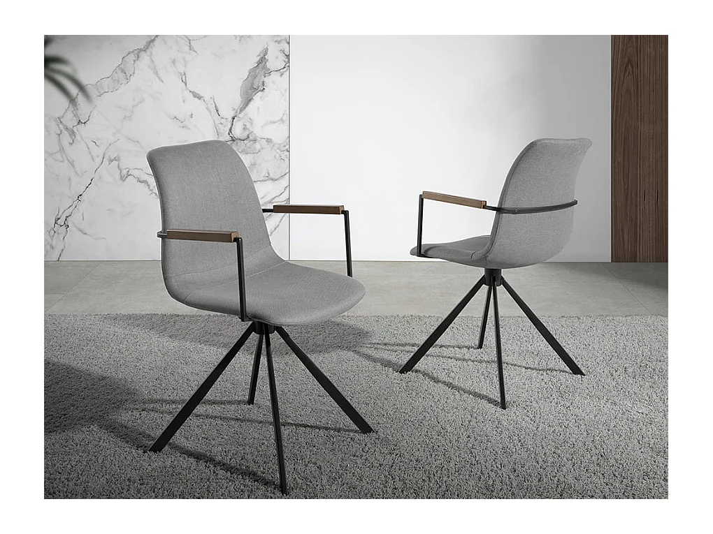 Ciemnoszare krzesło obrotowe z tkaniny