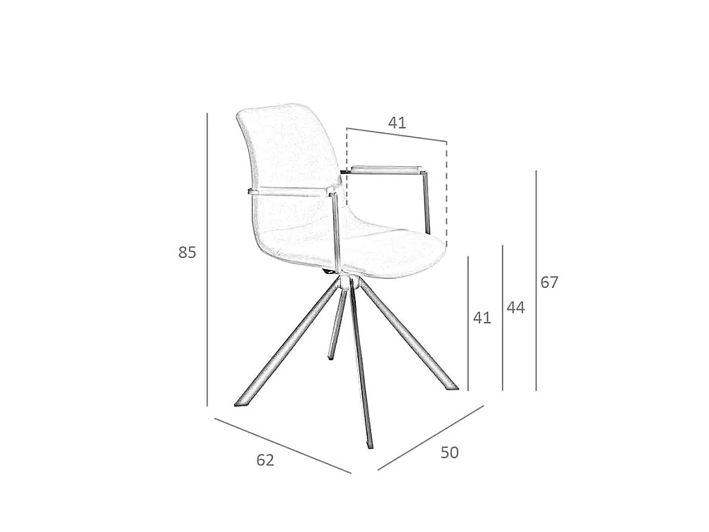 Ciemnoszare krzesło obrotowe z tkaniny